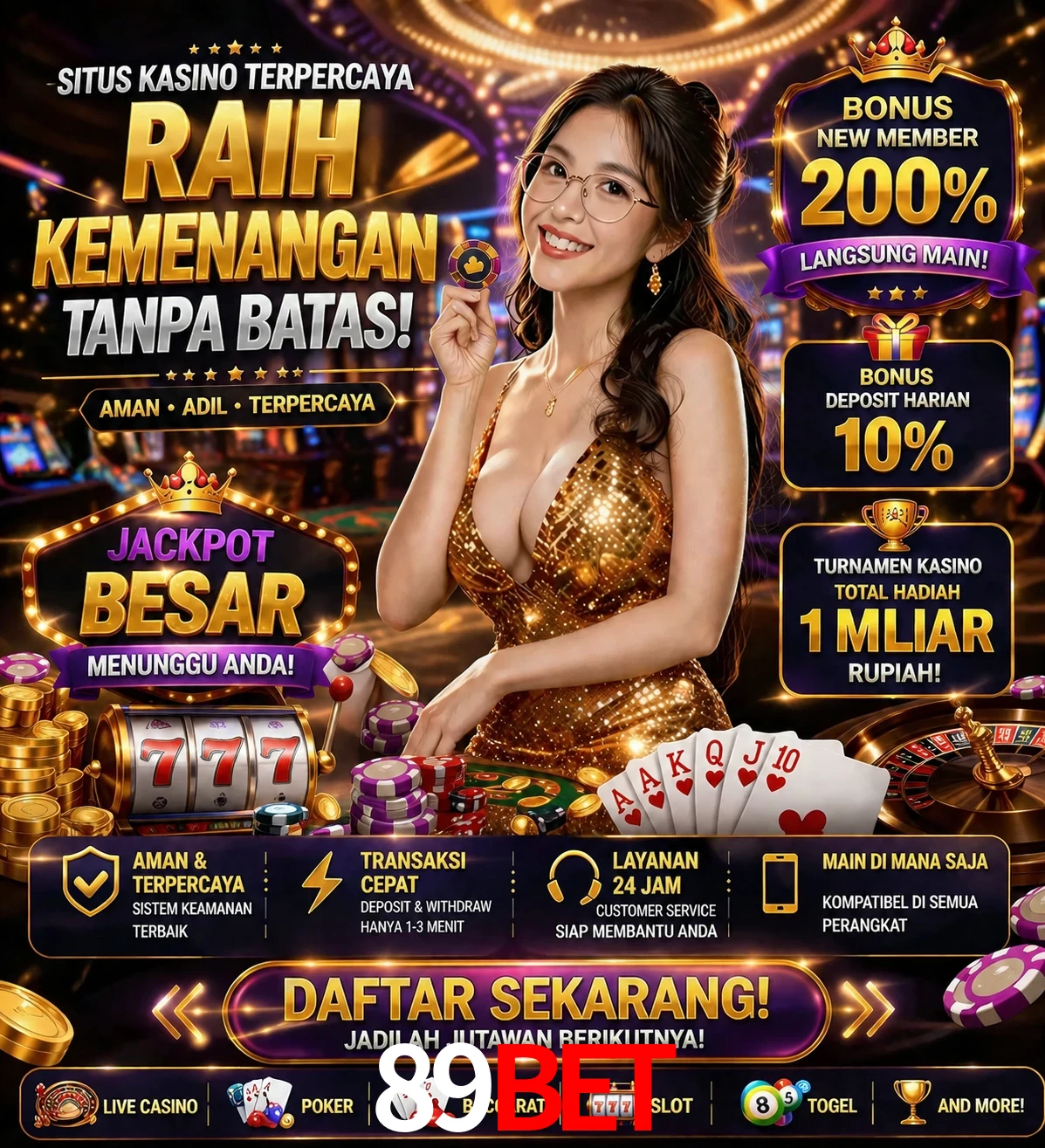 Roleta e blackjack 89bet