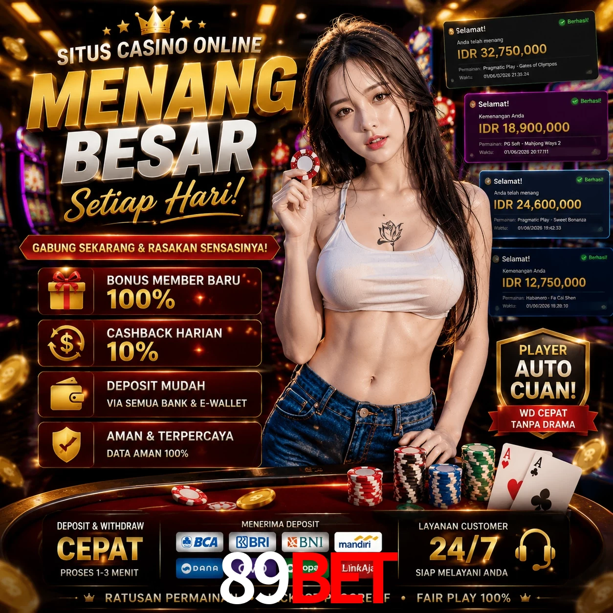 89bet slots no app